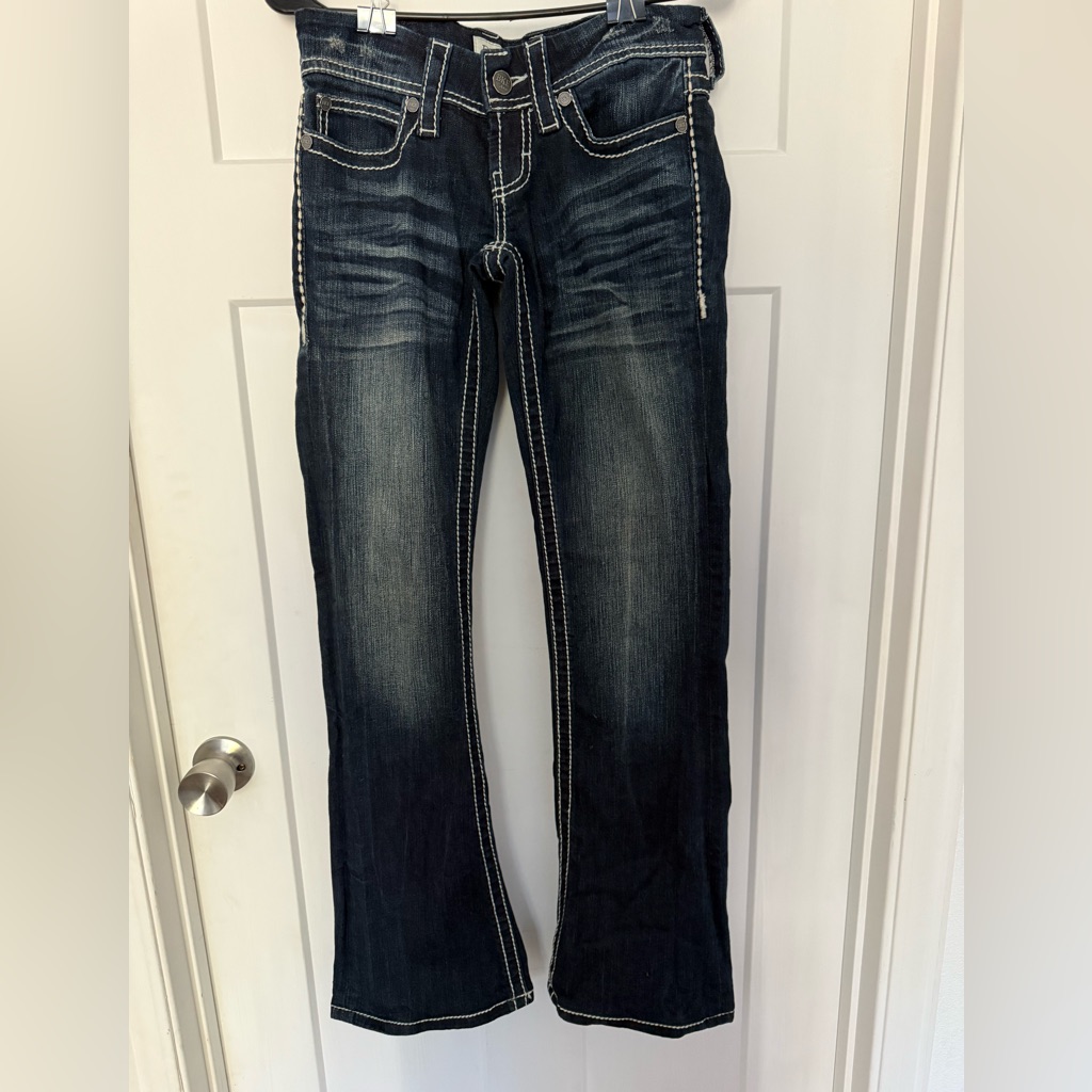 Bke Dark Wash Flare Jeans